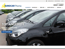 Tablet Screenshot of eurocar-thoma.de